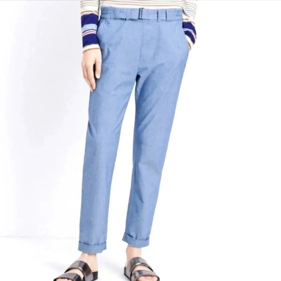 Vince Chambray Belted Lagenlook Street Pants Trousers. - Picture 1 of 6